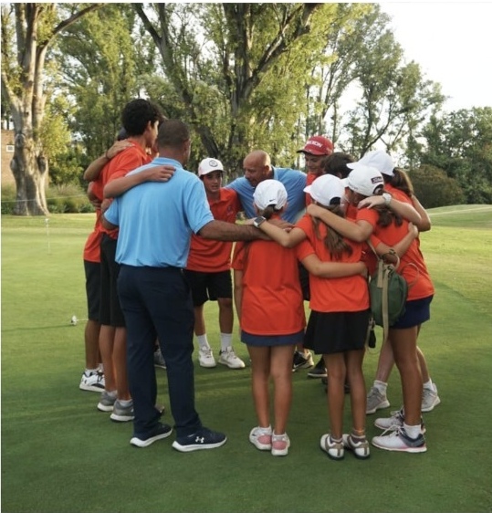 Clase de golf en grupo