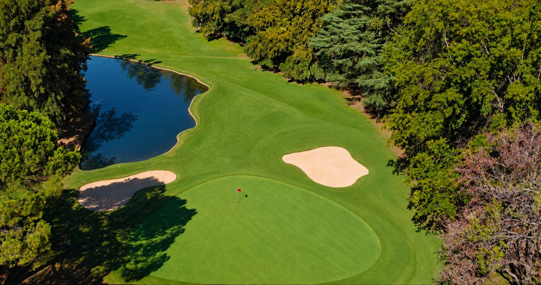 Vista aérea de la cancha del Olivos Golf Club