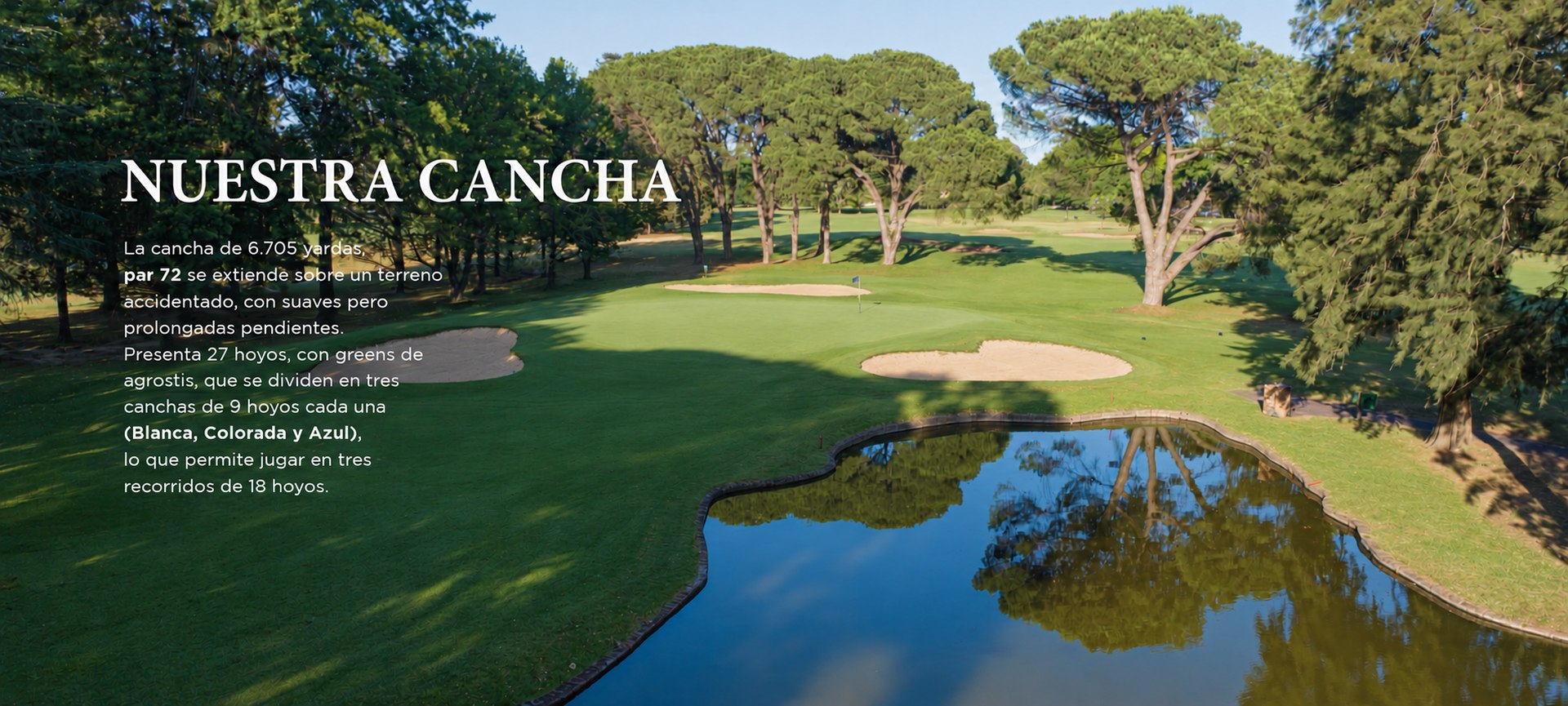 Vista panorámica de la cancha del Olivos Golf Club